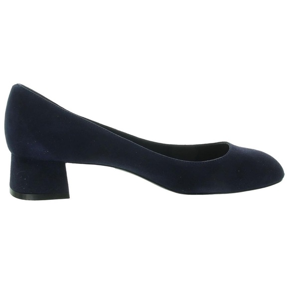 STUART WEITZMAN VIVIENNE 35 MM PADDED INSOLE SUEDE PUMPS BLUE - Picture 4 of 4